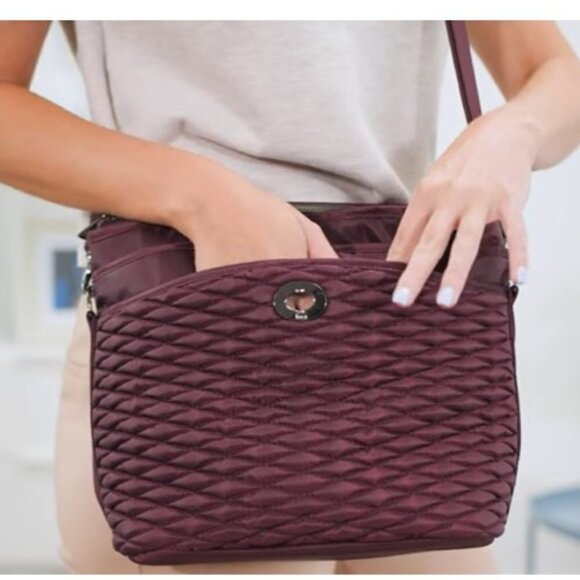 LUG Adagio Crossbody / Shoulder Bag with Bubble Quilting - Midnight Black - Picture 10 of 15